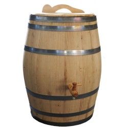 Real wooden chestnut rain barrel 10 gallons complete edition