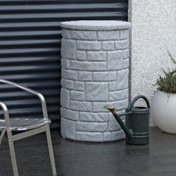 Synthetic Rain barrel Arcado Gray Granite 50 gallons
